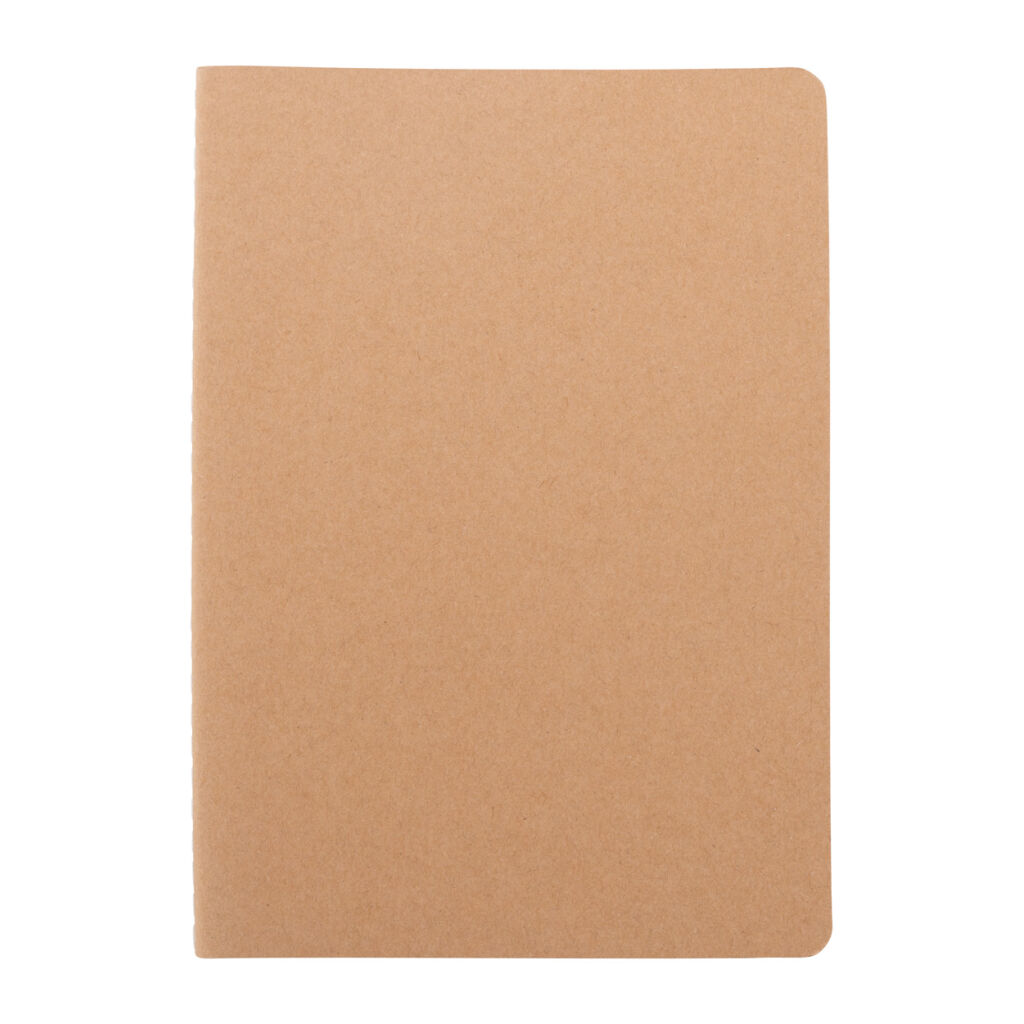 Notes z okładką z papieru makulaturowego i 60 kartkami w linie z papieru kraft makulaturowego. Format A5.