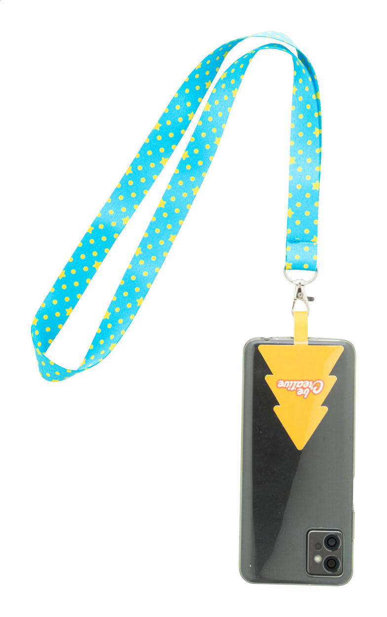 personalizowana smycz RPET z uchwytem na telefon Subyard Mobile Xmas – Personalizowana