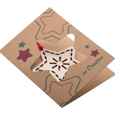 karta/kartka świąteczna – gwiazda TreeCard Eco – Personalizowana