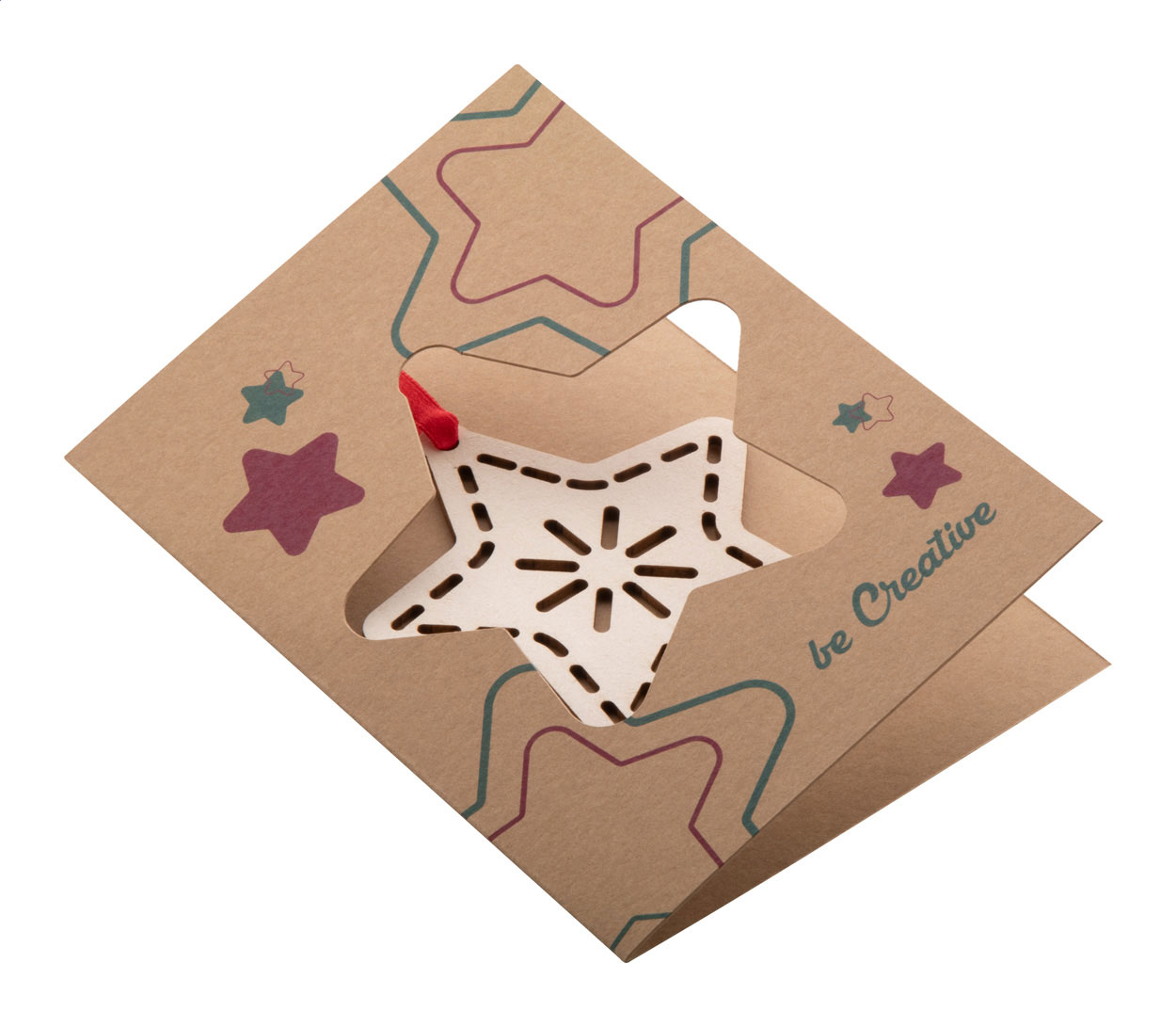 karta/kartka świąteczna – gwiazda TreeCard Eco – Personalizowana