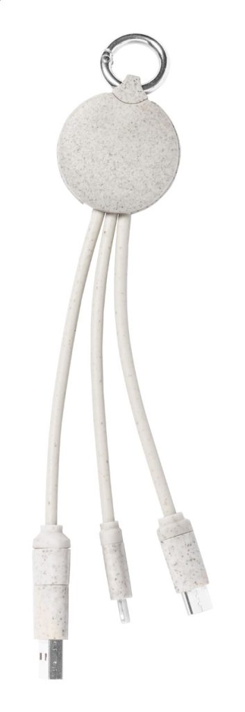 Kabel USB z ekologicznego plastiku ze słomy pszenicznej ze złączami micro USB