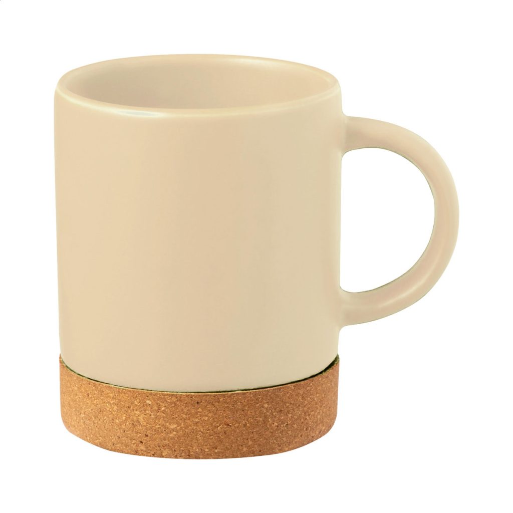 Kubek ceramiczny z podstawą z naturalnego korka