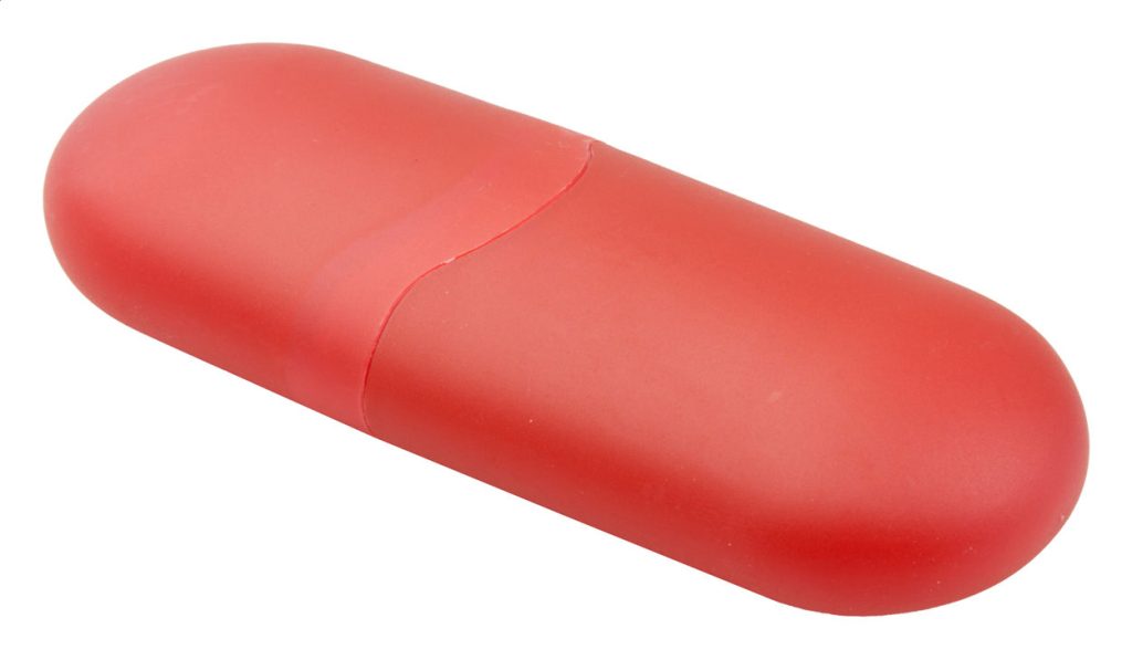 Plastikowe wielofunkcyjne etui na okulary przeciwsłoneczne.