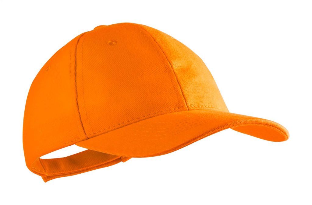 6 panelowa czapka z daszkiem i zamknięciem typu Velcro. 100% czesana bawełna.