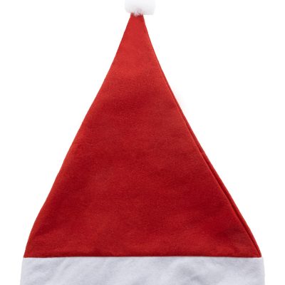 Czapka mikołaja RPET Mikku – Klasyczna czapka Mikołaja wykonana z filcu RPET z białym wykończeniem i pomponem.