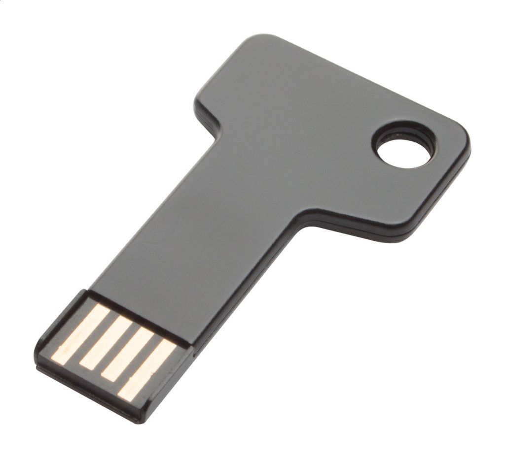 Metalowe USB w kształcie klucza. Pojemność: 4/8/16/32 GB. USB 2.0.